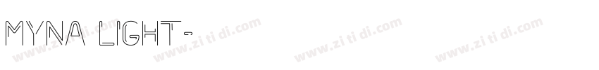 Myna Light字体转换